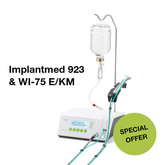 W&H Implantmed Classic SI-923 & WI-75 E/KM Χειρουργικό Μοτέρ &amp; Χειρουργική Κεφαλή Contra-angle