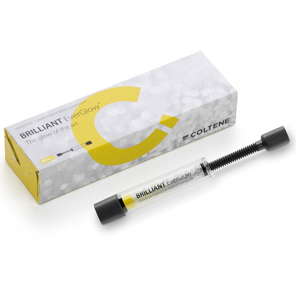 BRILLIANT® EverGlow – Υβριδική ρητίνη υπομικροσωματιδίων για καθολική χρήση (1 x 3 g σύριγγα)