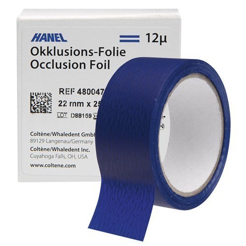 Roeko Occlusion Foil 12 μm – Υπερλεπτό φύλλο άρθρωσης για ακριβή εντοπισμό επαφών (22 mm x 25 m)