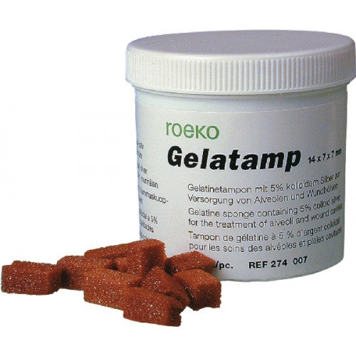 Roeko Gelatamp – Απορροφήσιμη σπόγγος ζελατίνης με κολλοειδές ασήμι (20 τεμάχια, 14 × 7 × 7 mm)